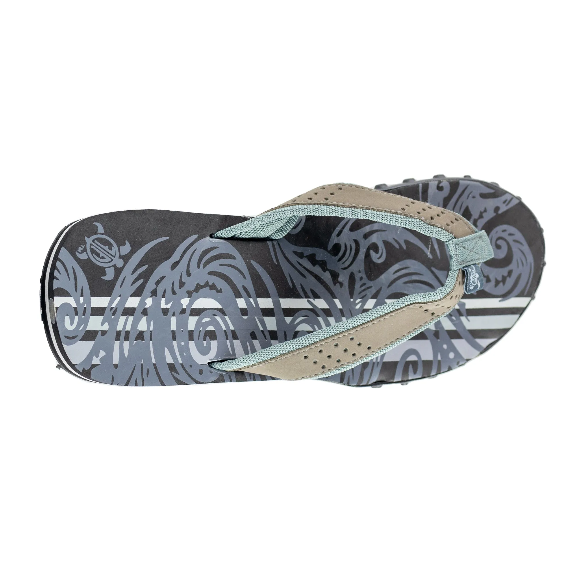 Black Tribal Stripes Men's Sandal