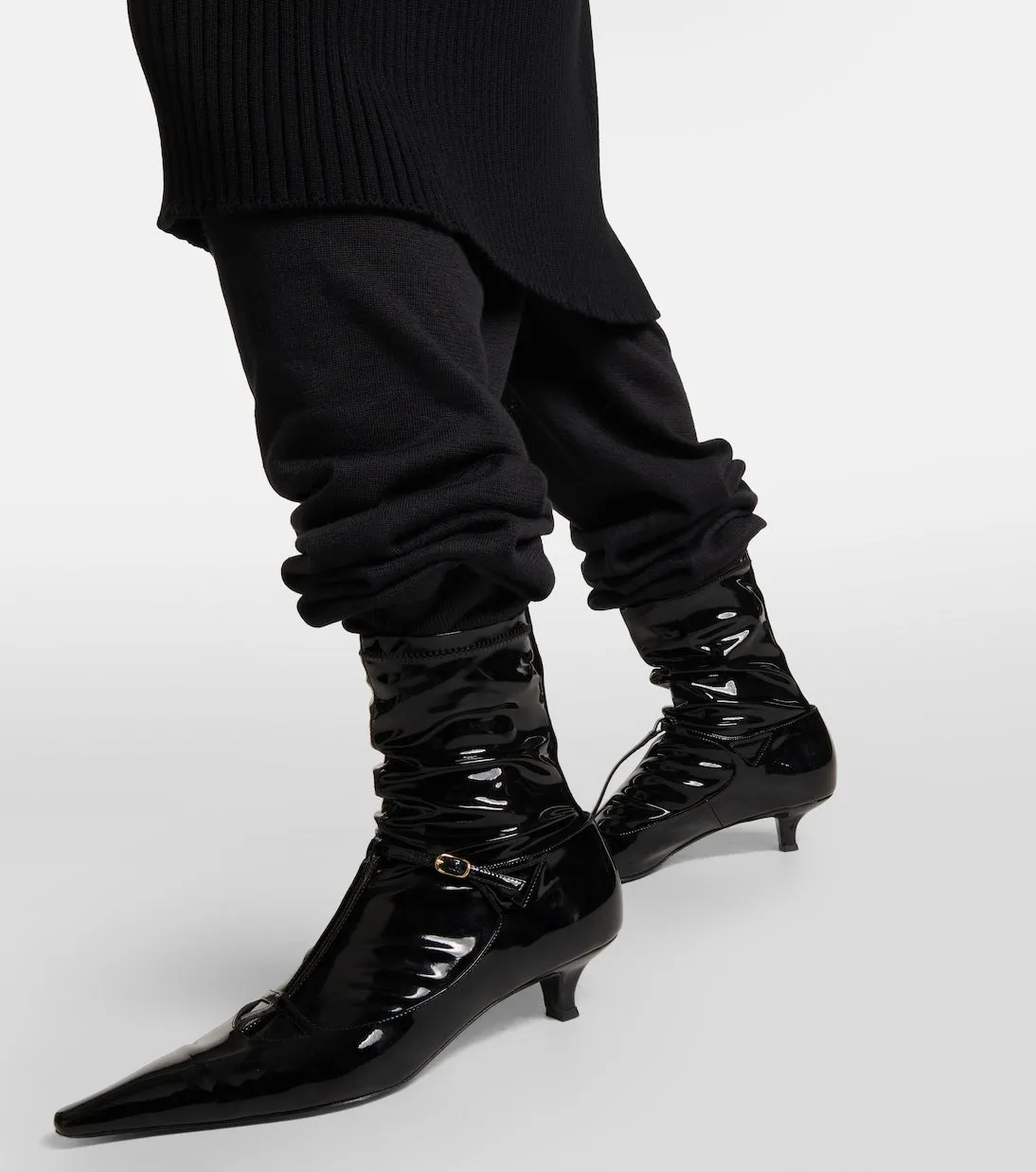 cyd The Row patent ankle boots, black