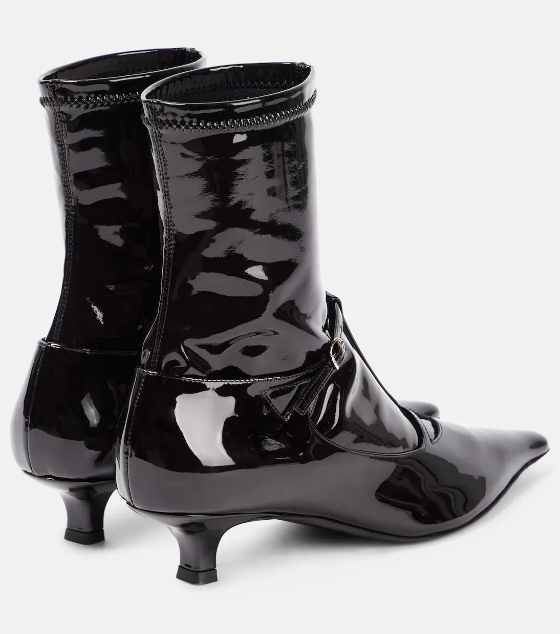 cyd The Row patent ankle boots, black
