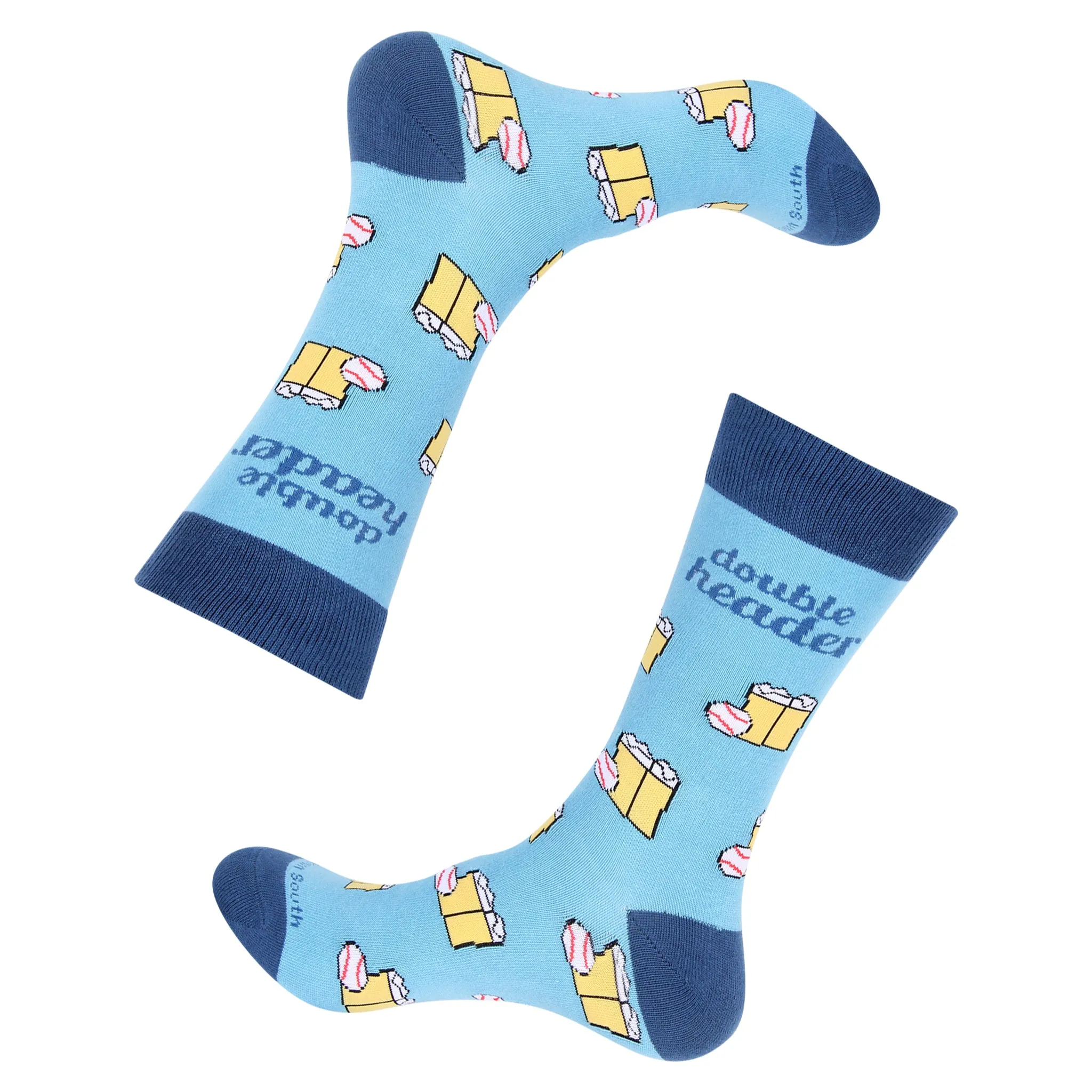Double Header Baseball Beer Socks