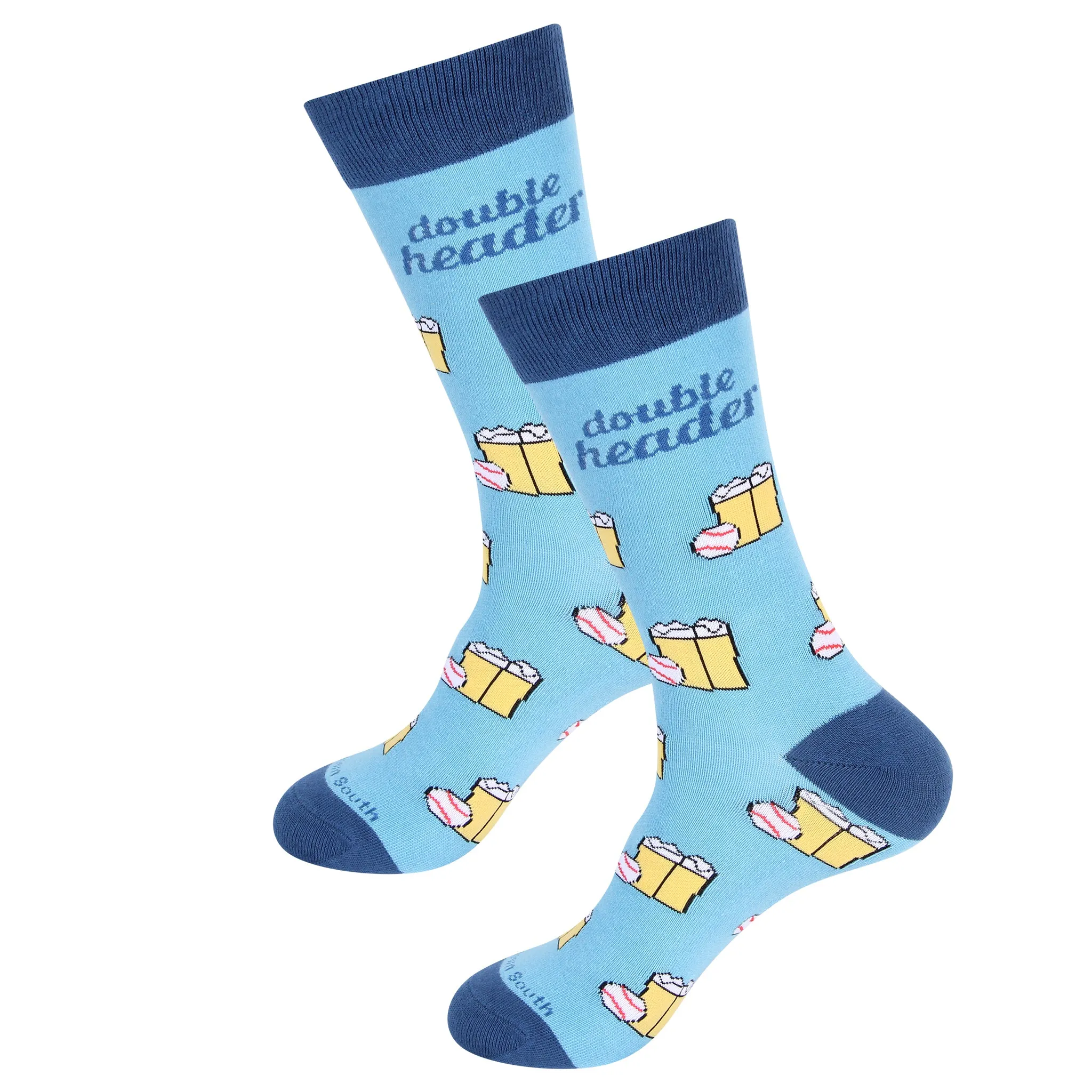 Double Header Baseball Beer Socks