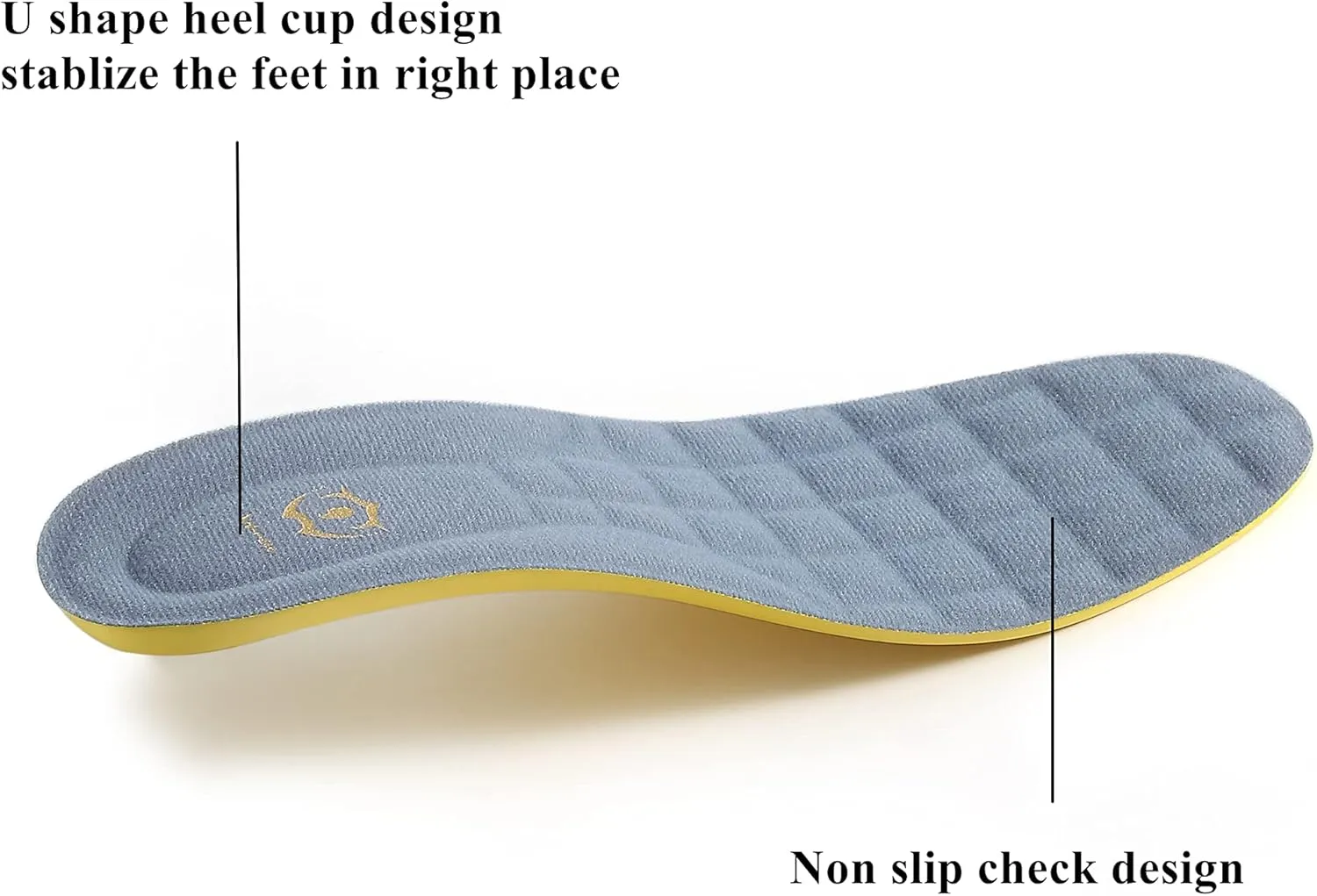 Full Length Thick Memory Foam Shoes Insert with Arch Support - Premium Cushioning Orthopedic Shoe Insoles for Heel Pain & Plantar Fasciitis, Running, Hiking, Working Men & Women (Grey, 10.5)