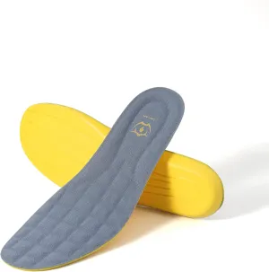 Full Length Thick Memory Foam Shoes Insert with Arch Support - Premium Cushioning Orthopedic Shoe Insoles for Heel Pain & Plantar Fasciitis, Running, Hiking, Working Men & Women (Grey, 10.5)