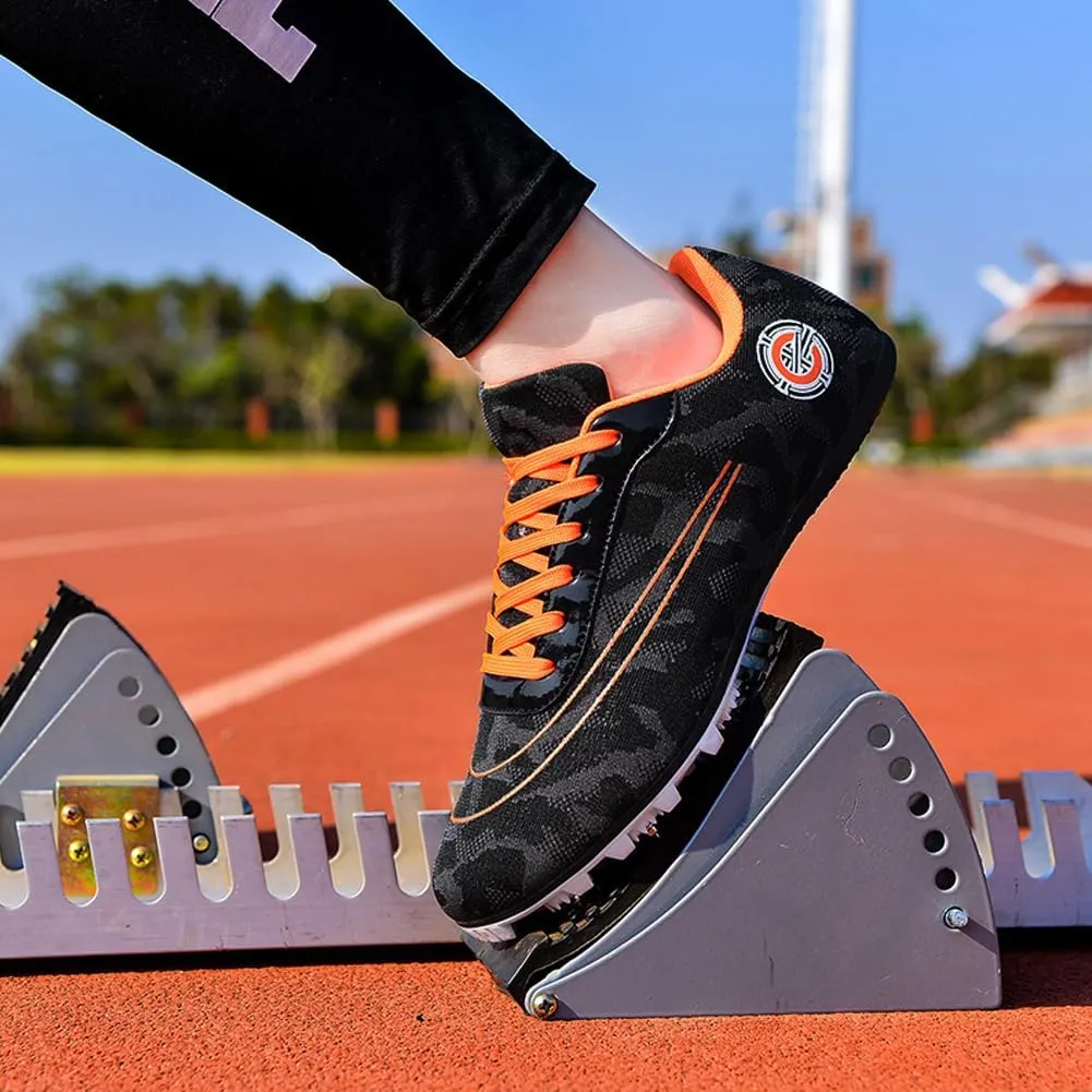 GEXECEUSS Mens Track and Field Shoes for Running Training - Youth Racing Spike Shoes - Professional Sprint Sport Sneakers