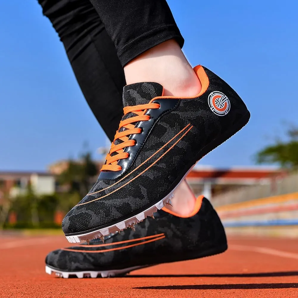 GEXECEUSS Mens Track and Field Shoes for Running Training - Youth Racing Spike Shoes - Professional Sprint Sport Sneakers