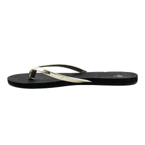 H&M Thong Flat Sandals Rubber Black Colour For Women