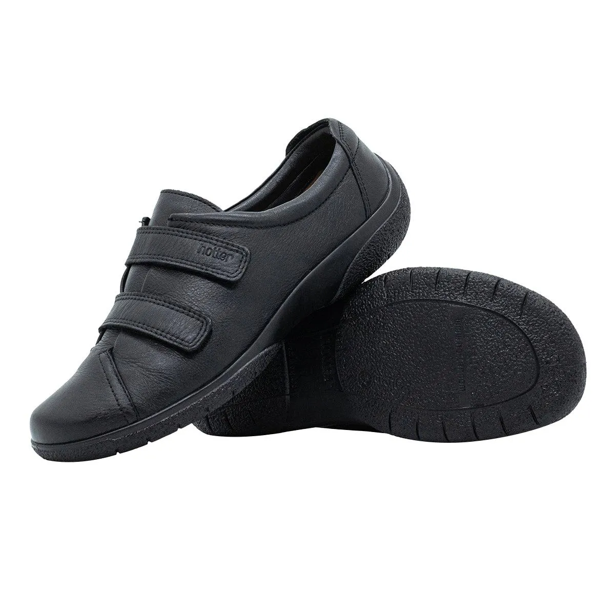 Hotter Leap Ii Pumps Leather Black Colour For Women