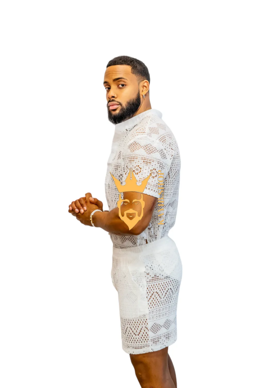 Luxurious Men's White Shirt and Shorts Set - Elevate Your Summer Style - Perfect for Any Occasion