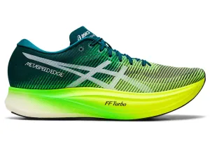 Men's Asics Metaspeed Edge , Velvet Pine/Safety Yellow, 11 D Medium