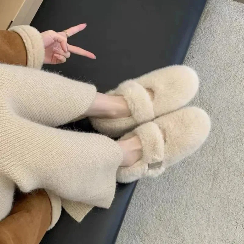 Sohiwoo shoes for women Winter boots Ankle slippers Women's home  ladies on offer Female boot elegant and chic platform 35-40