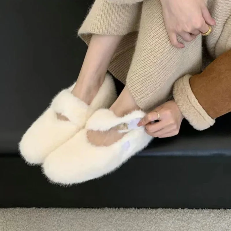 Sohiwoo shoes for women Winter boots Ankle slippers Women's home  ladies on offer Female boot elegant and chic platform 35-40