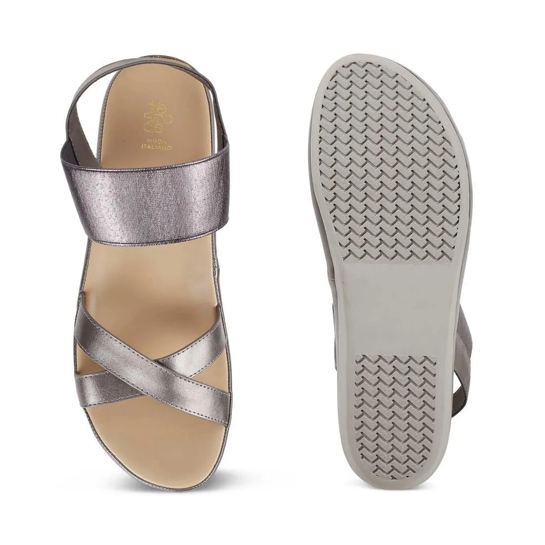 The Southee Pewter Women's Casual Wedge Sandals Tresmode