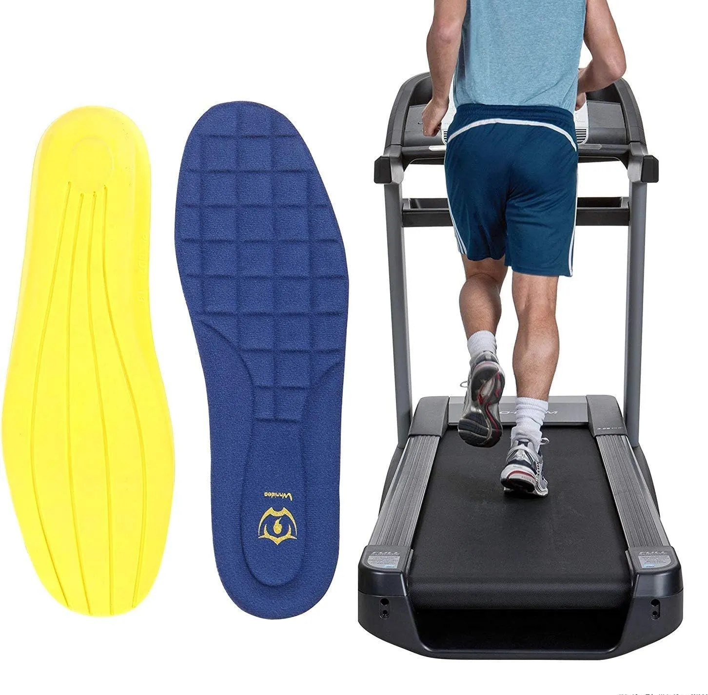 Thick Memory Foam Shoes Insert with Arch Support - Premium Cushioning Orthopedic Shoe Insoles for Heel Pain & Plantar Fasciitis, Running, Hiking, Working Men & Women (Blue Size 11)